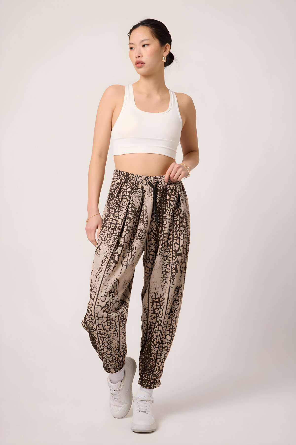 بنطلون شروال رياضي بني بنمط جاكار - MEXICO SUPERBLUE