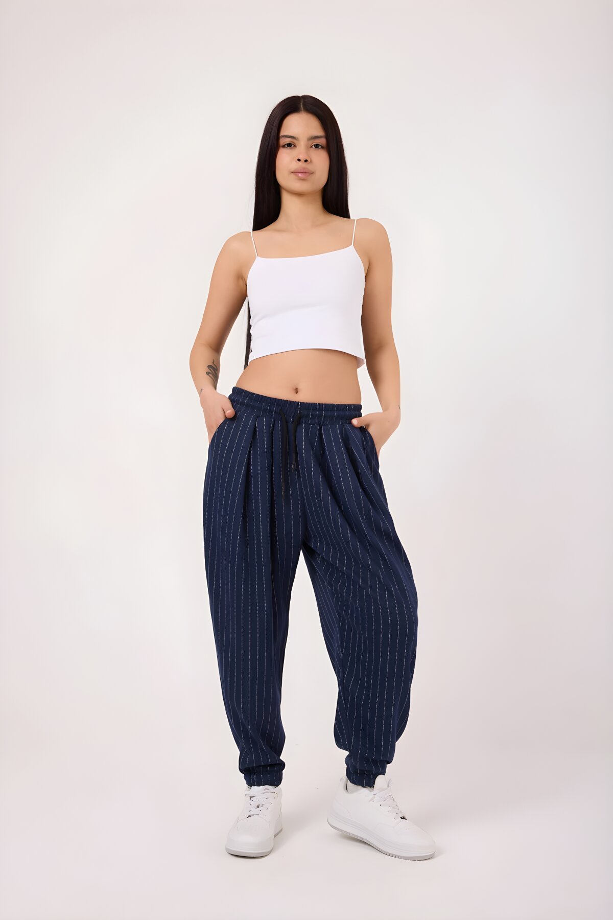 بنطلون شروال رياضي كحلي مخطط - MEXICO SUPERBLUE