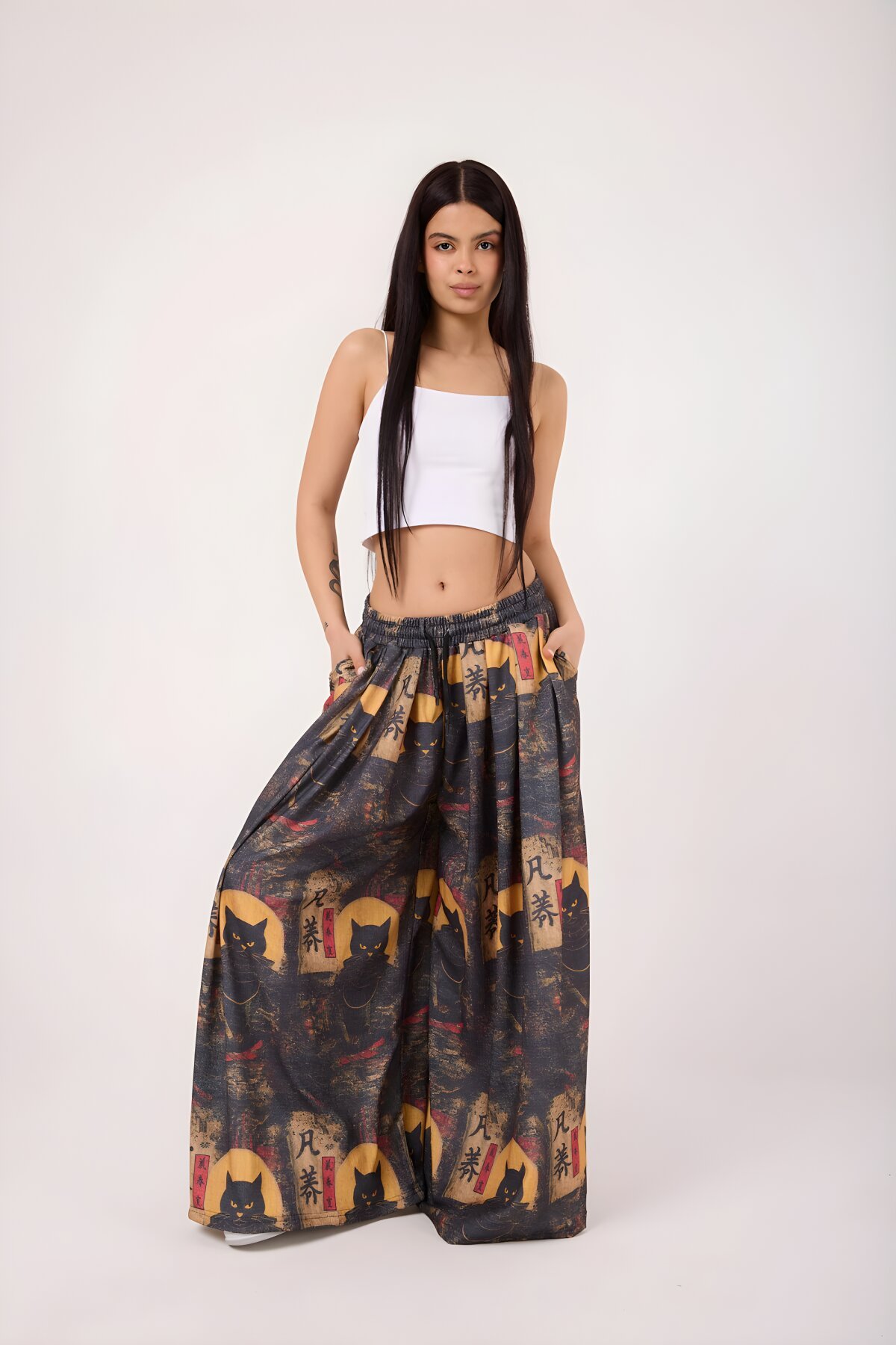 بنطلون واسع باجي ستايل الشارع أصفر - MEXICO SUPERBLUE