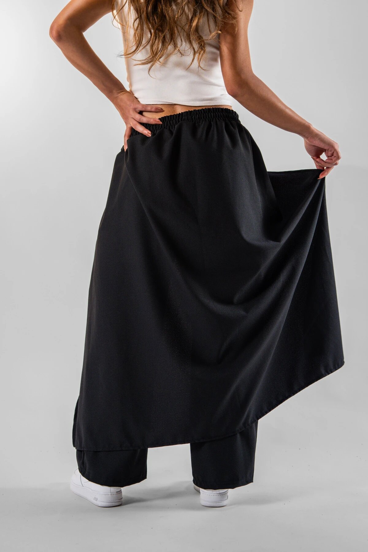 Baggy Samurai Skirt-Pants - Black - MEXICO SUPERBLUE