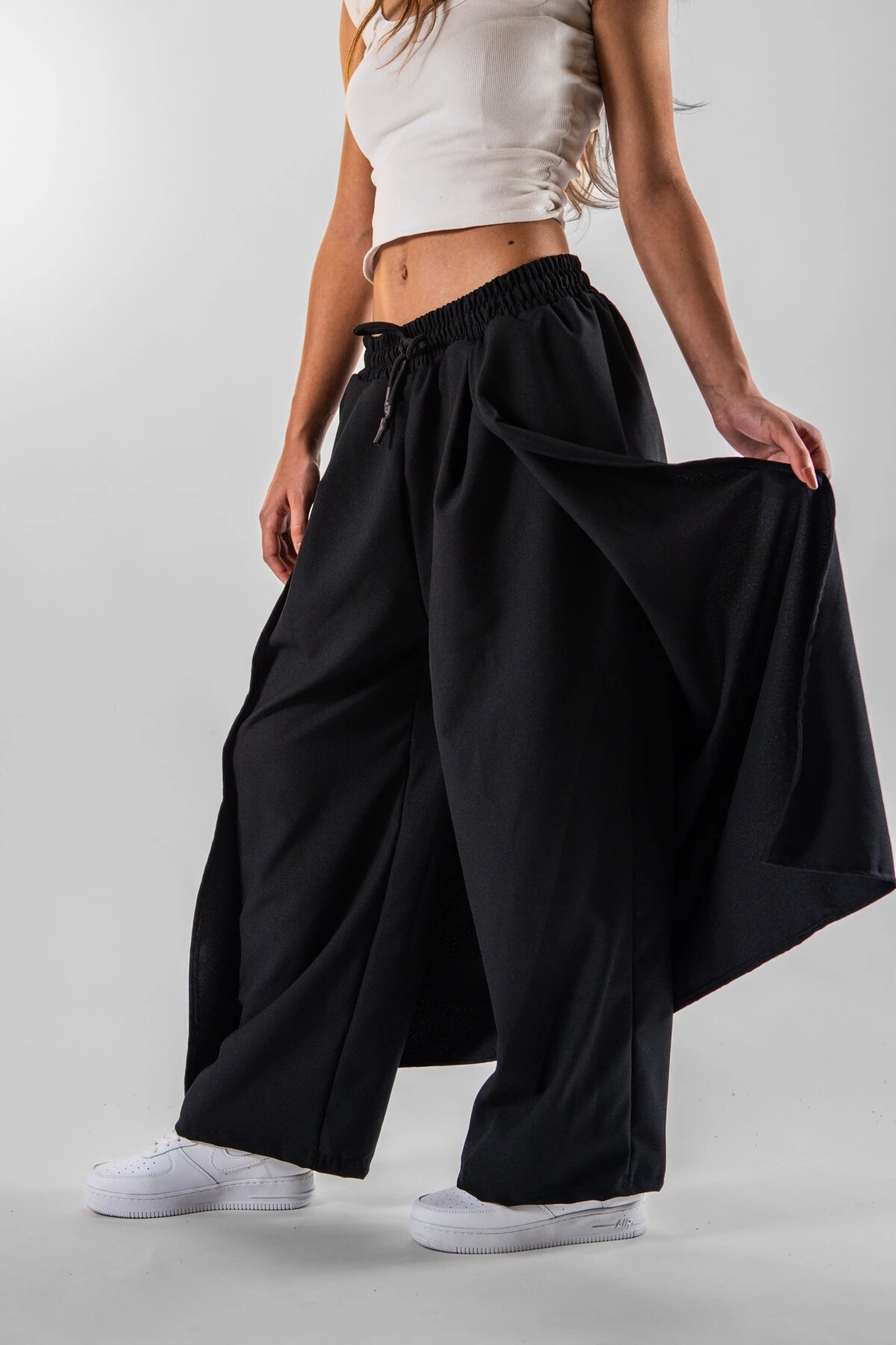 Baggy Samurai Skirt-Pants - Black - MEXICO SUPERBLUE