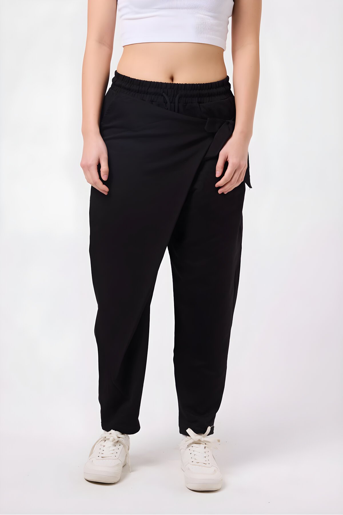 بنطلون فضفاض ستايل الشارع أسود بحزام - MEXICO SUPERBLUE