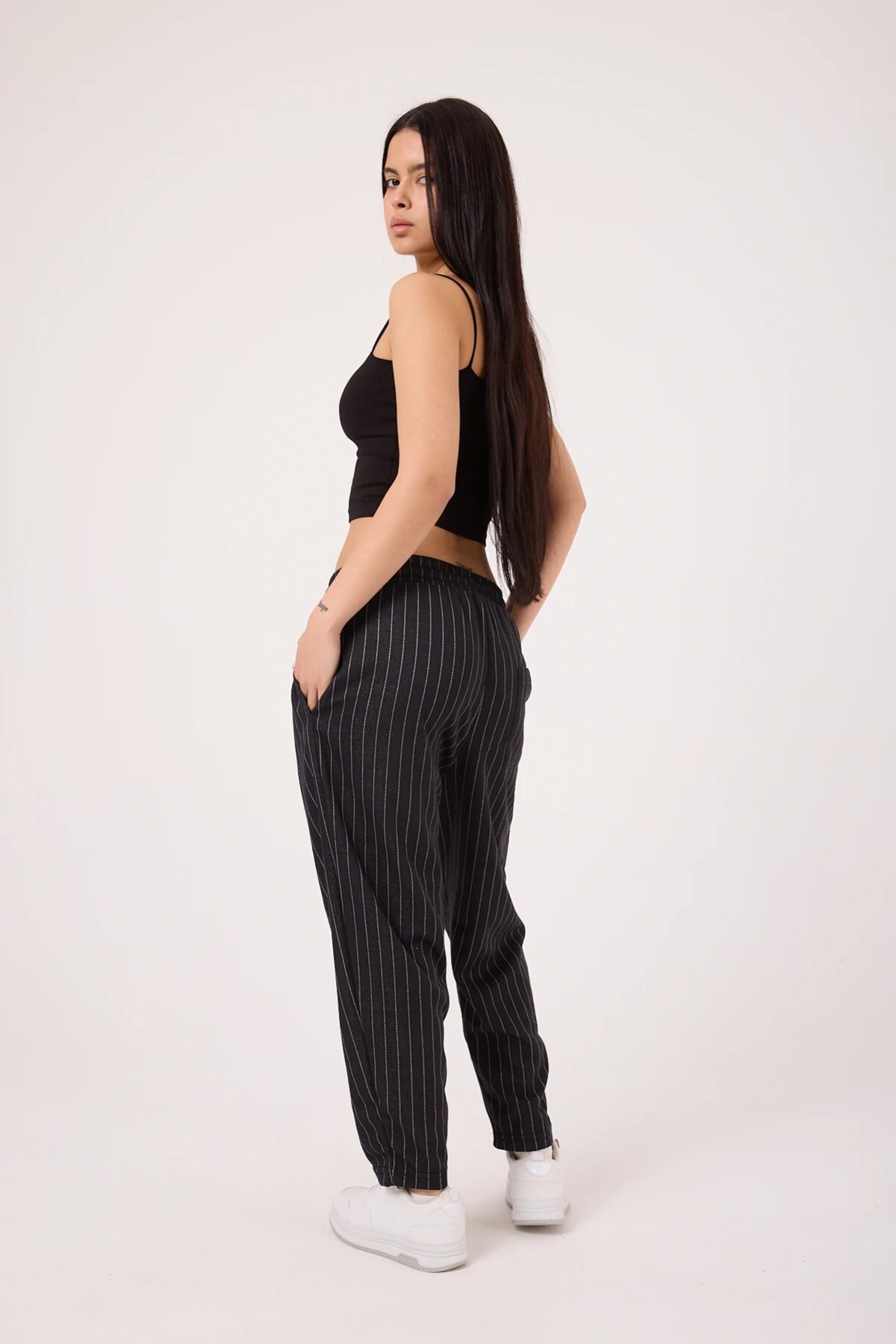 Baggy Street Style Sporty Printed Pants - Black - MEXICO SUPERBLUE