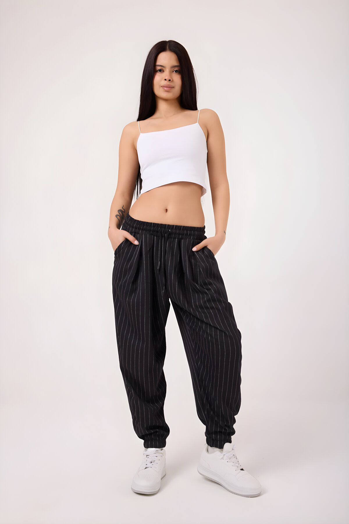 بنطلون شروال رياضي أسود مخطط - MEXICO SUPERBLUE