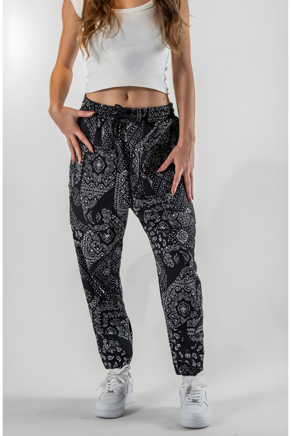 بنطلون باجيت أسود جاكار بجيوب كبيرة - MEXICO SUPERBLUE