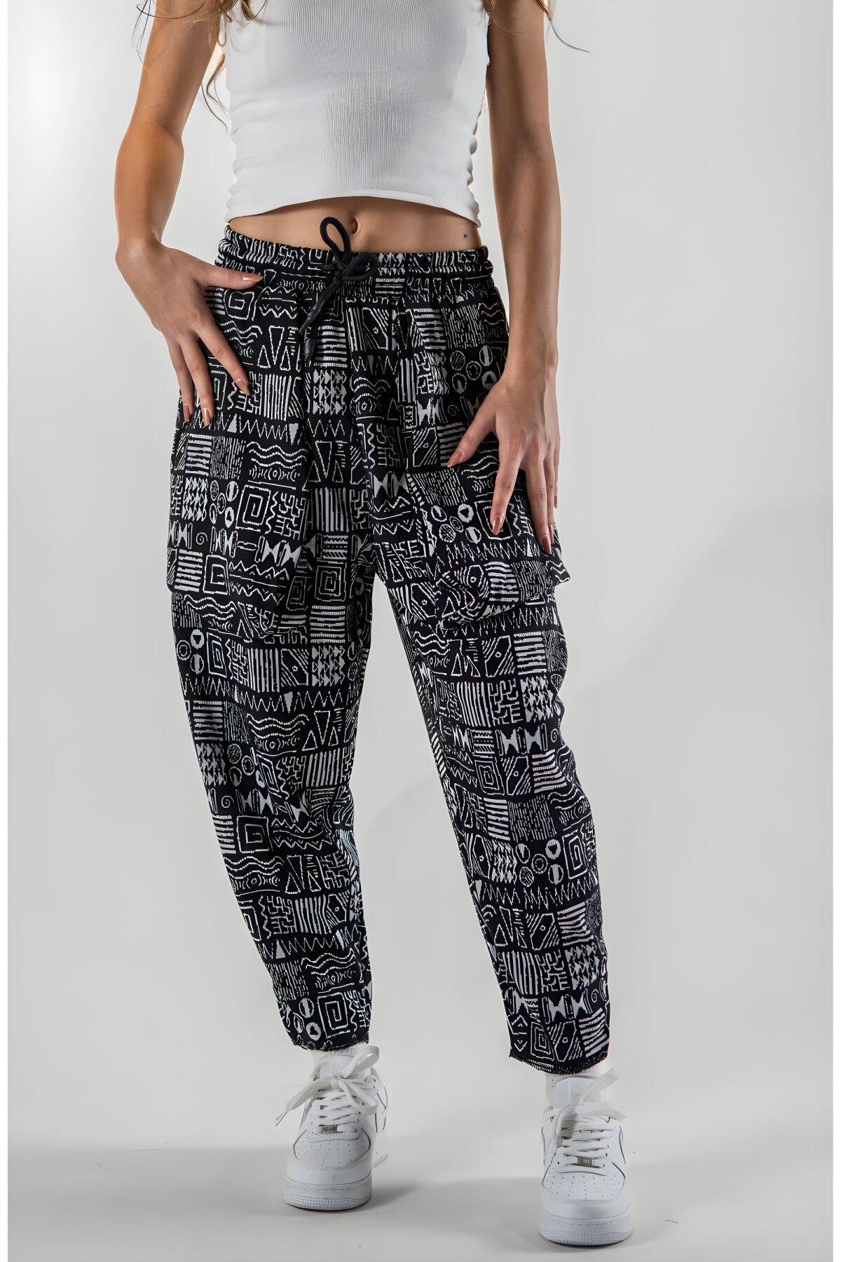 بنطلون باجيت أسود جاكار بنقشة عرقية - MEXICO SUPERBLUE