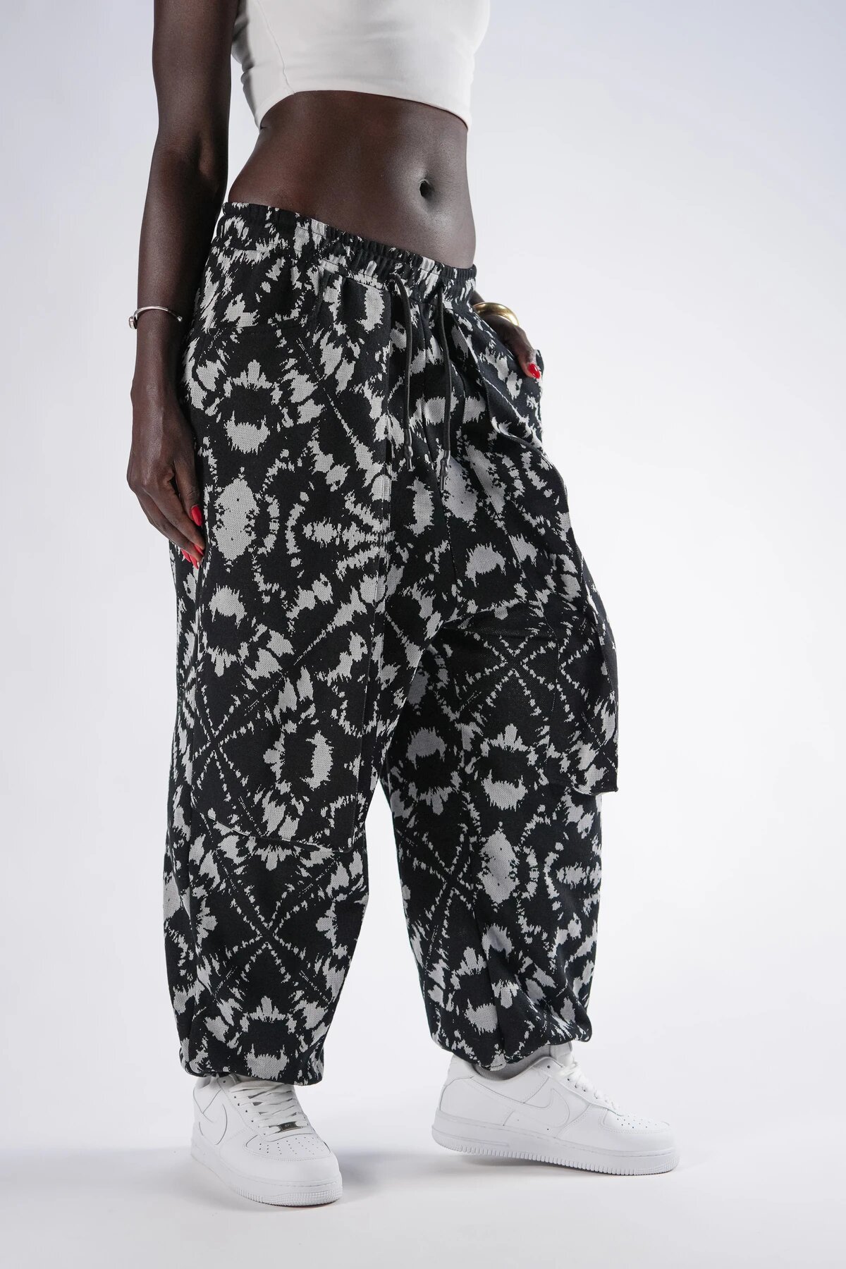 Shalwar Jacquard Deep Pocket Pants - Black - MEXICO SUPERBLUE