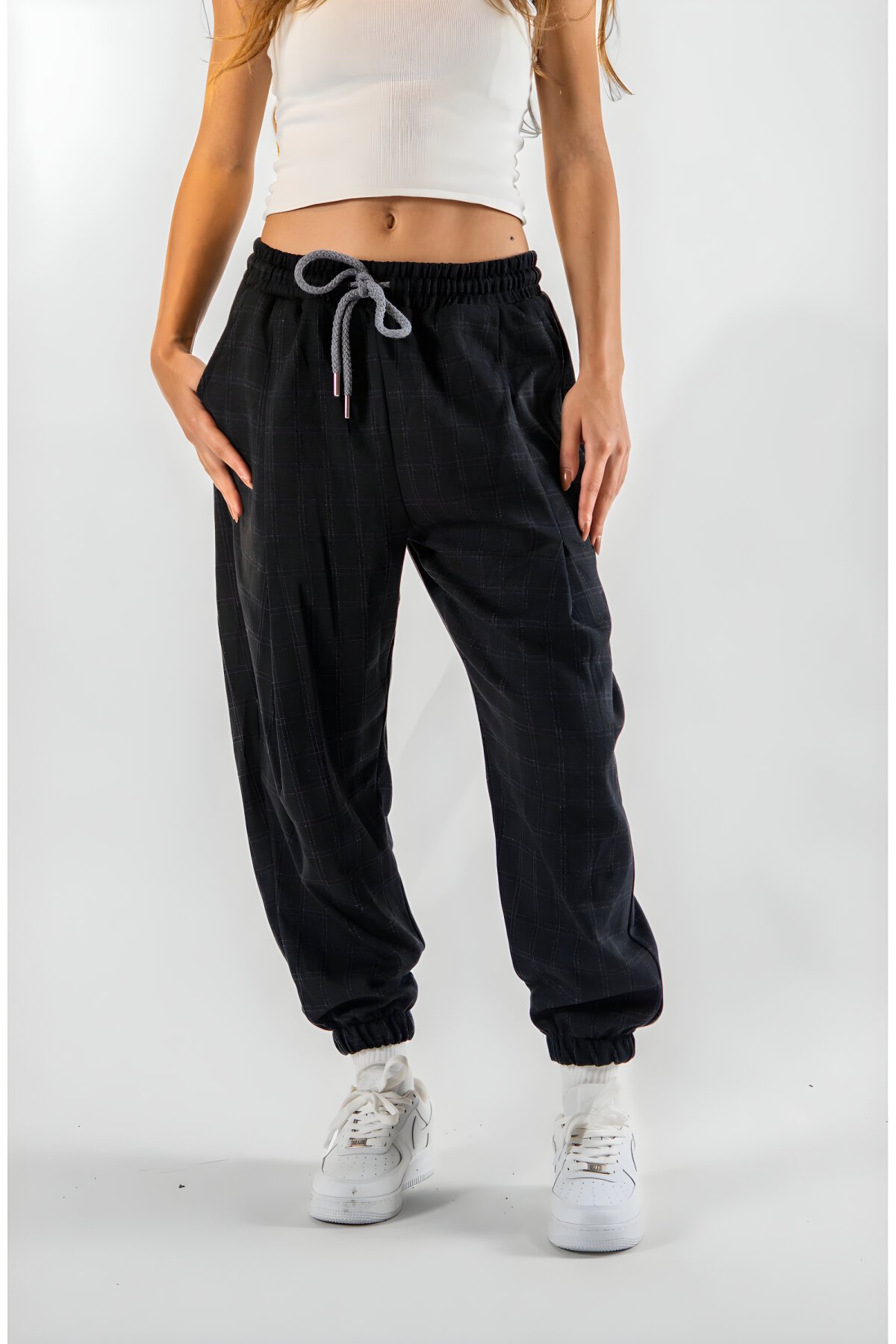 Jogger Jacquard Single Pleated Pants - Black - MEXICO SUPERBLUE