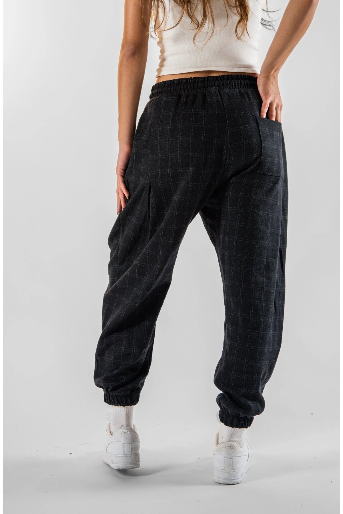 Jogger Jacquard Single Pleated Pants - Black - MEXICO SUPERBLUE