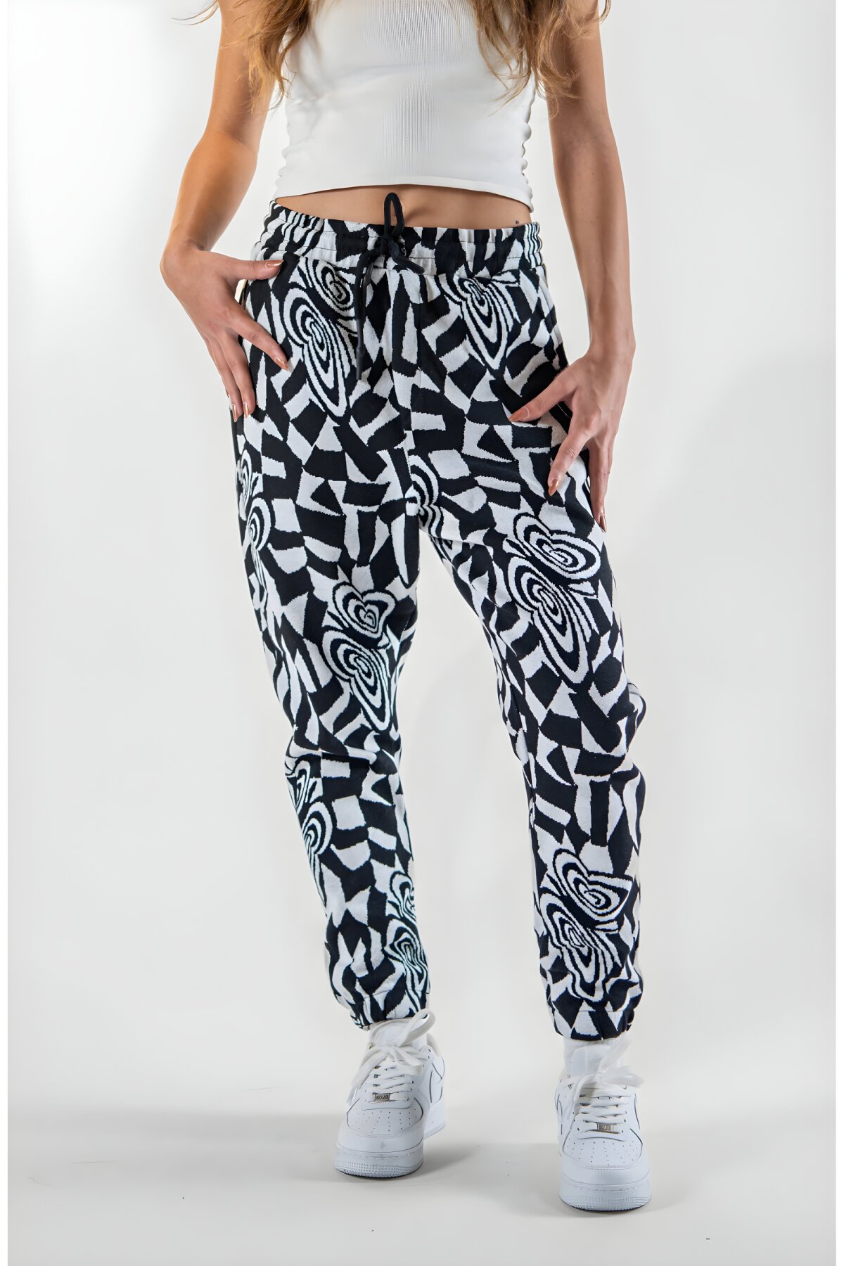 بنطلون جوغر أسود جاكار بحواف مطاطية - MEXICO SUPERBLUE