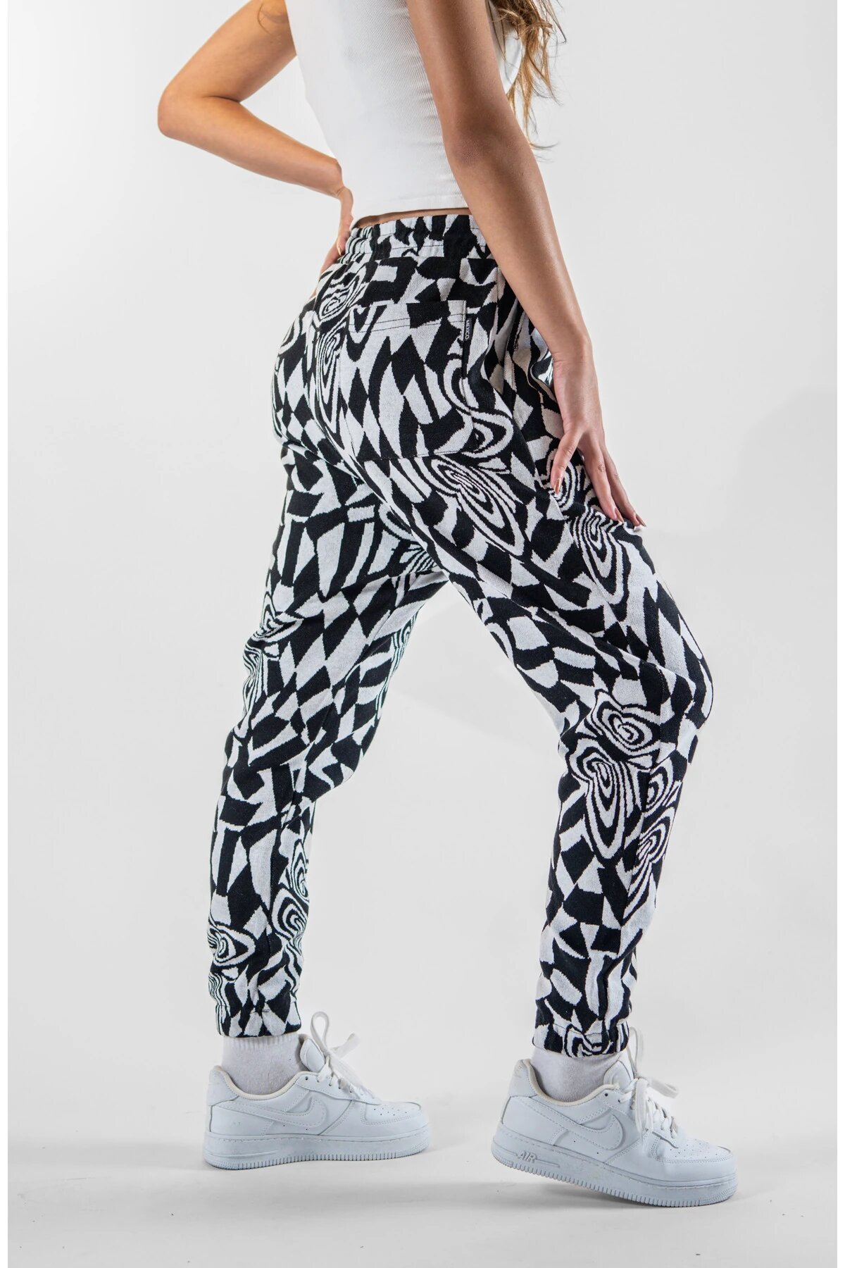 Jogger Jacquard Elasticated Pants - Black - MEXICO SUPERBLUE