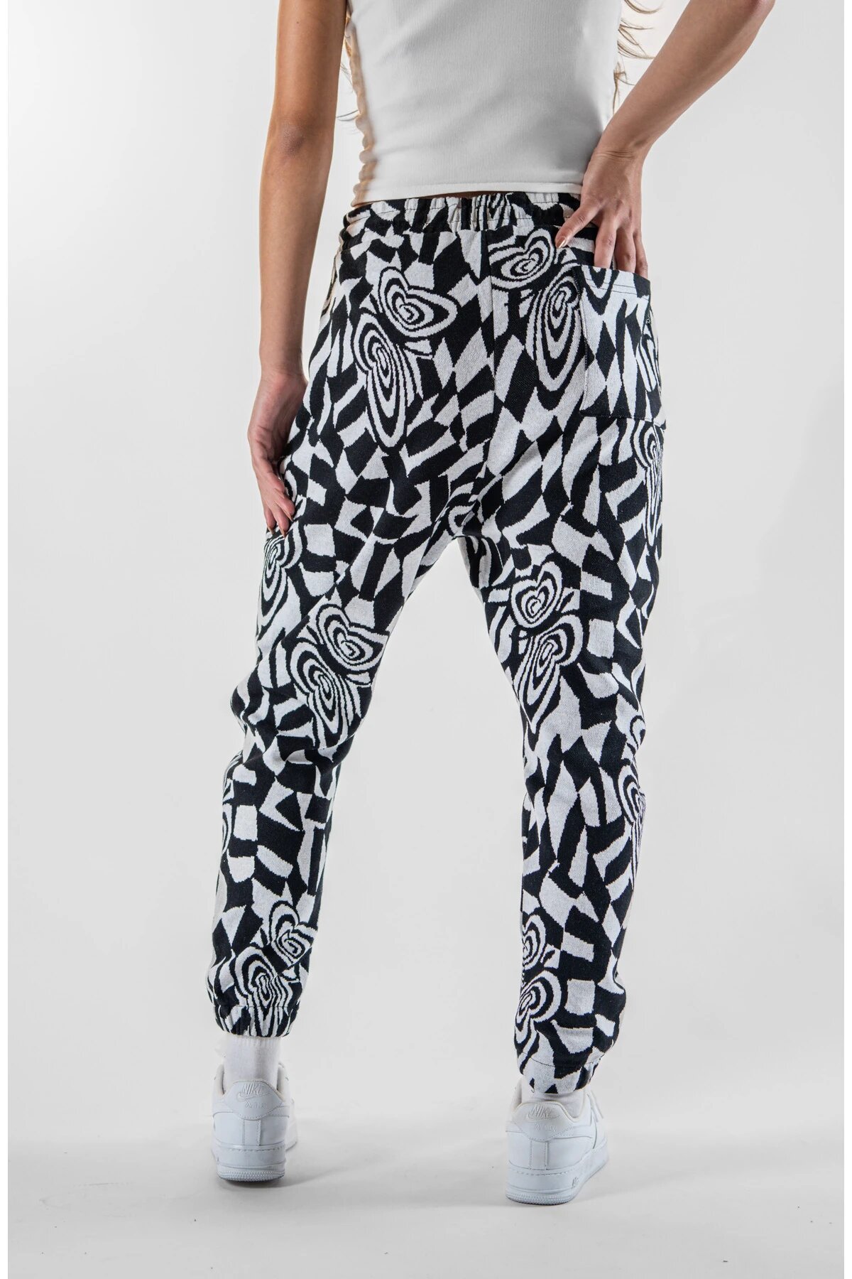 Jogger Jacquard Elasticated Pants - Black - MEXICO SUPERBLUE