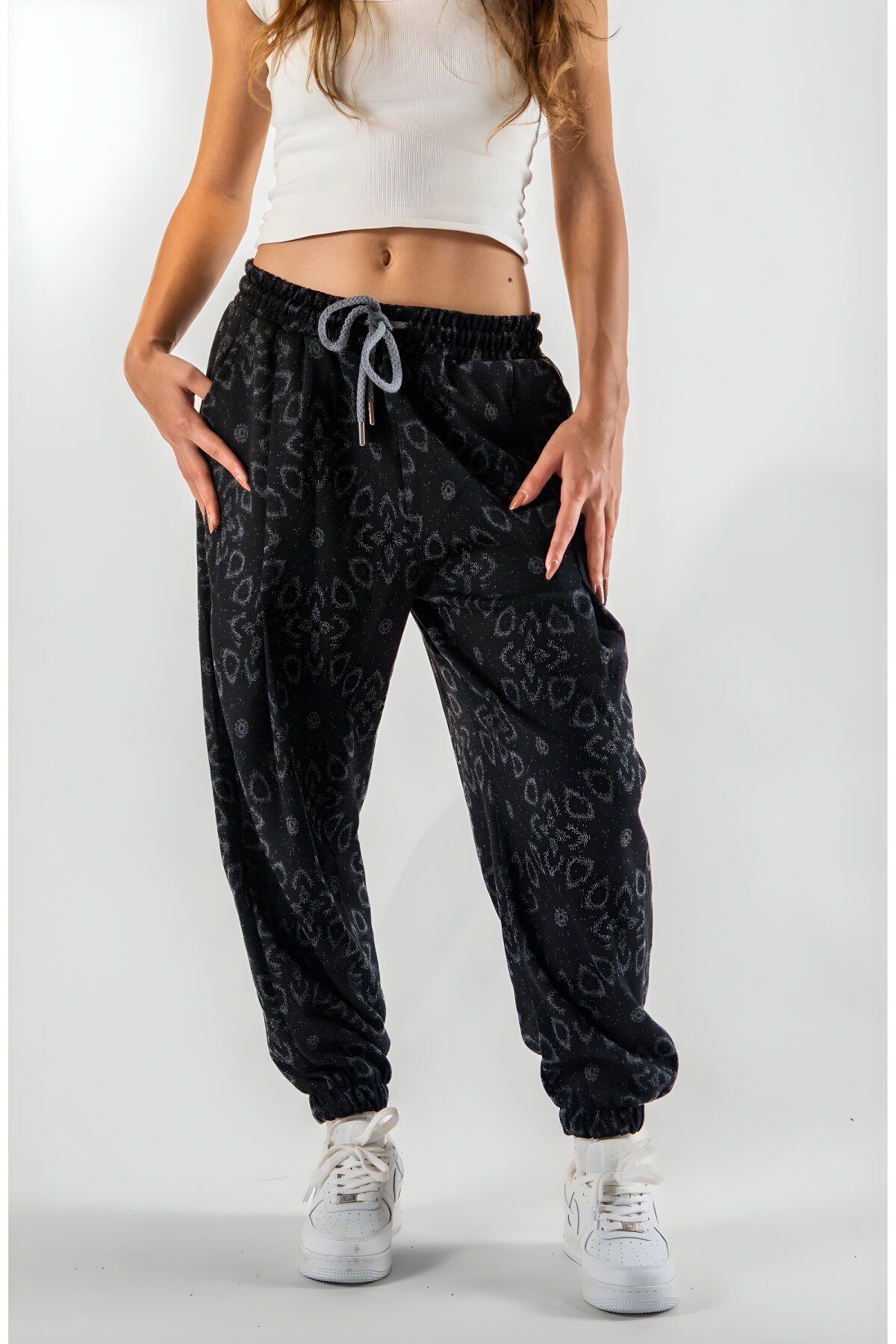 بنطلون جوجر أسود جاكار بكسرة واحدة - MEXICO SUPERBLUE