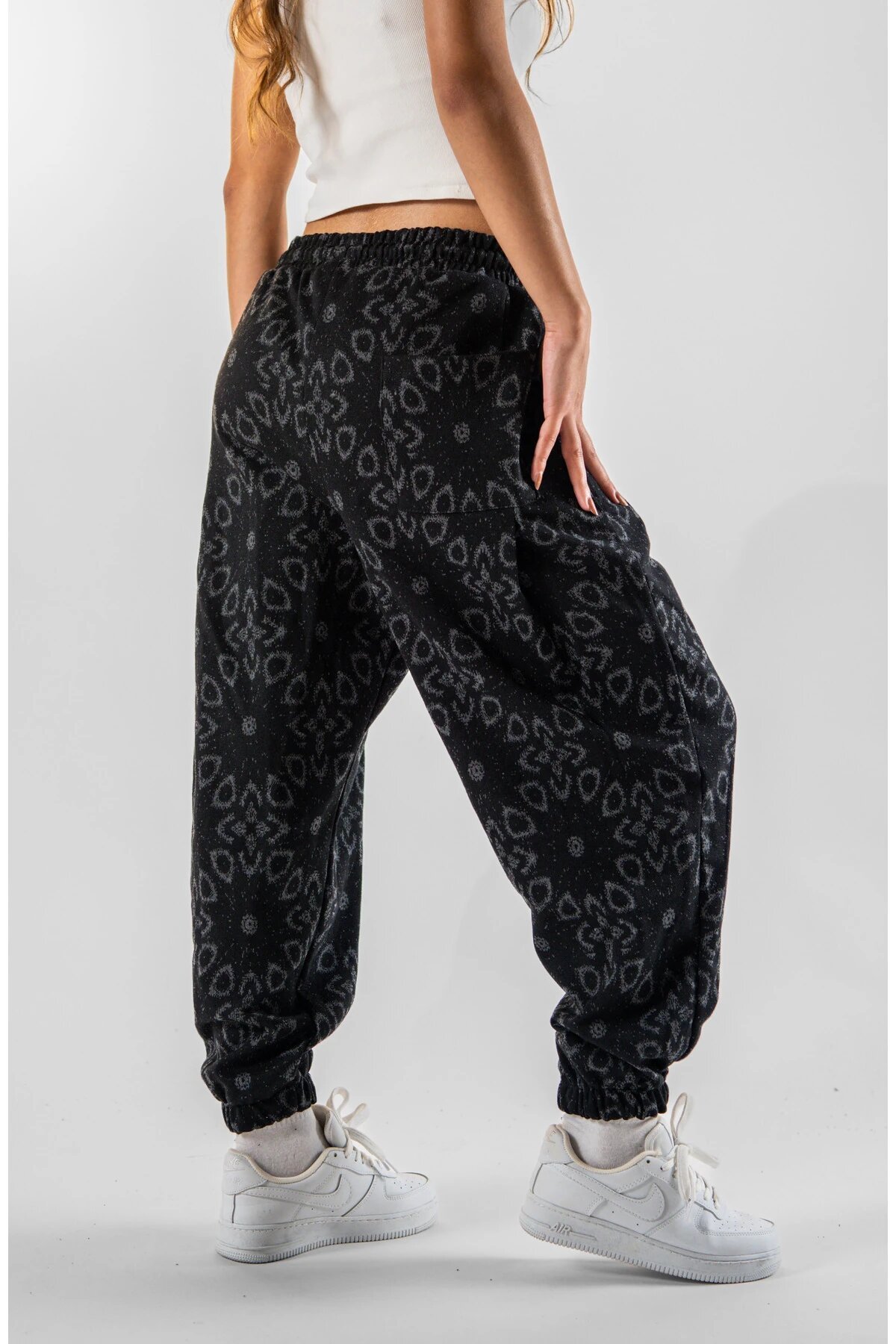 Jogger Jacquard Single Pleated Pants - Black - MEXICO SUPERBLUE