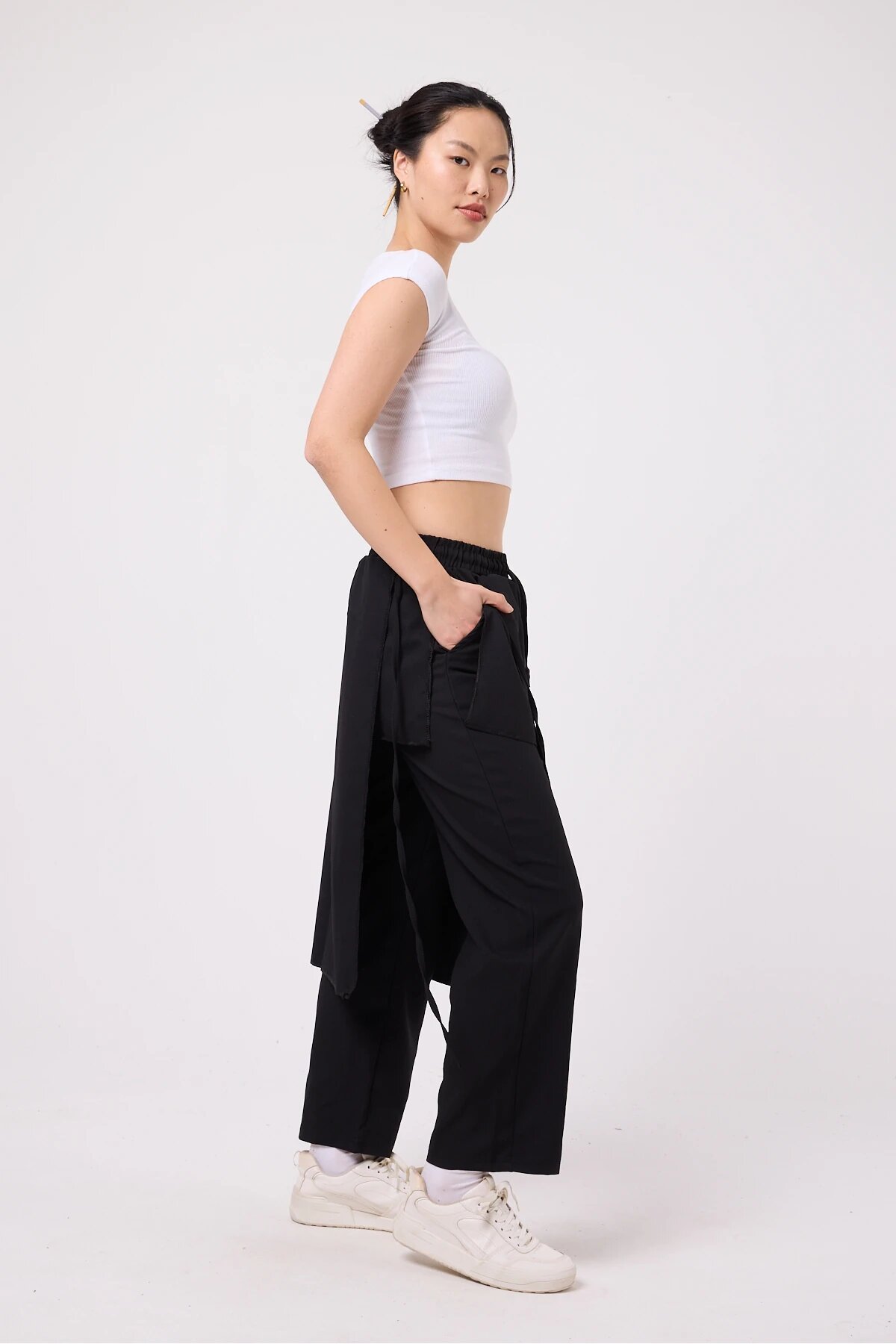 Japanese Style Hakama Samurai Pants - Black - MEXICO SUPERBLUE