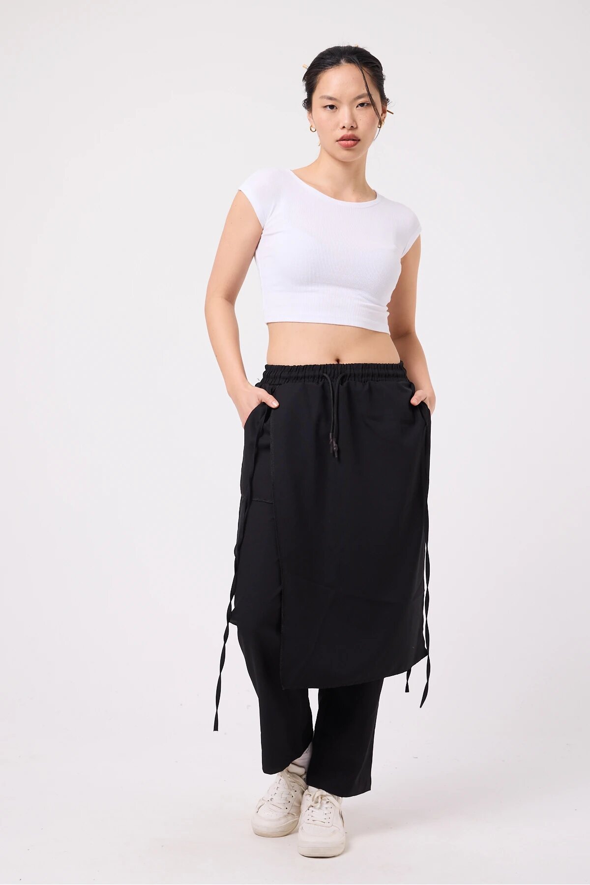 Japanese Style Hakama Samurai Pants - Black - MEXICO SUPERBLUE