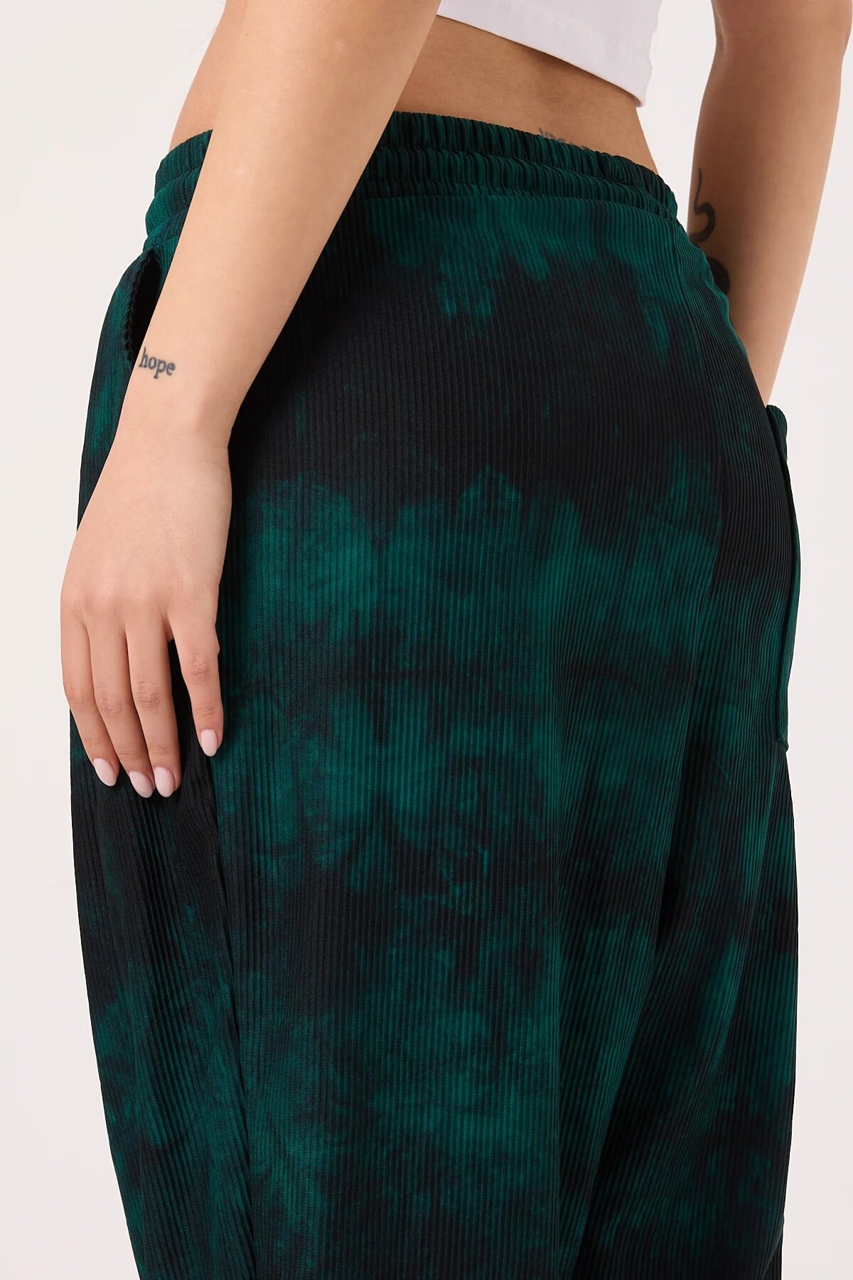 Sporty Shalwar Pants - Green - MEXICO SUPERBLUE