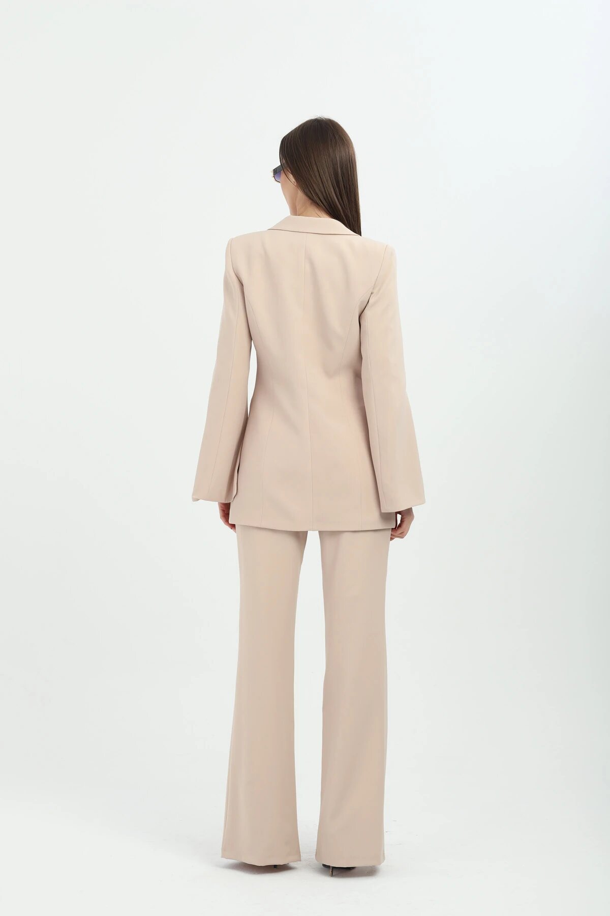 Blazer Two-Piece Set - Beige - Milamia