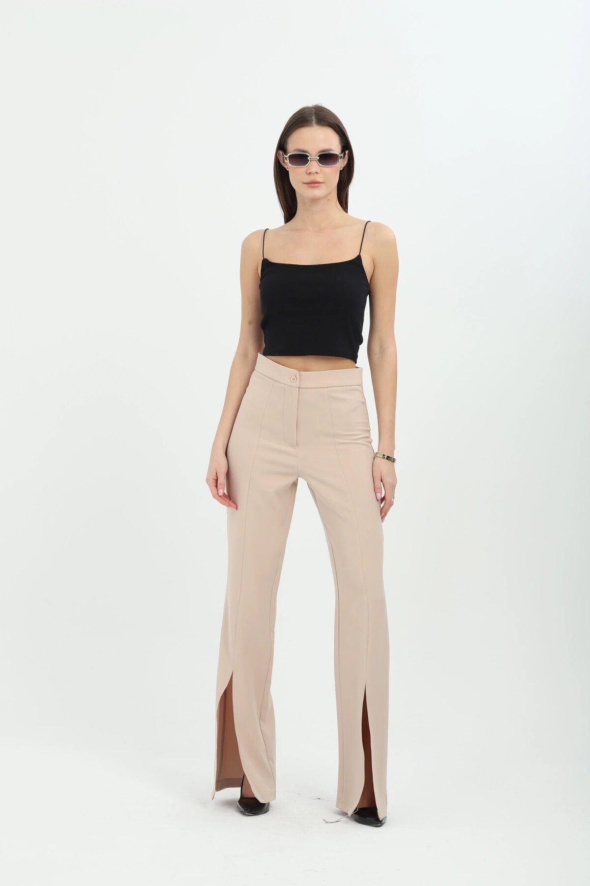 Blazer Two-Piece Set - Beige - Milamia