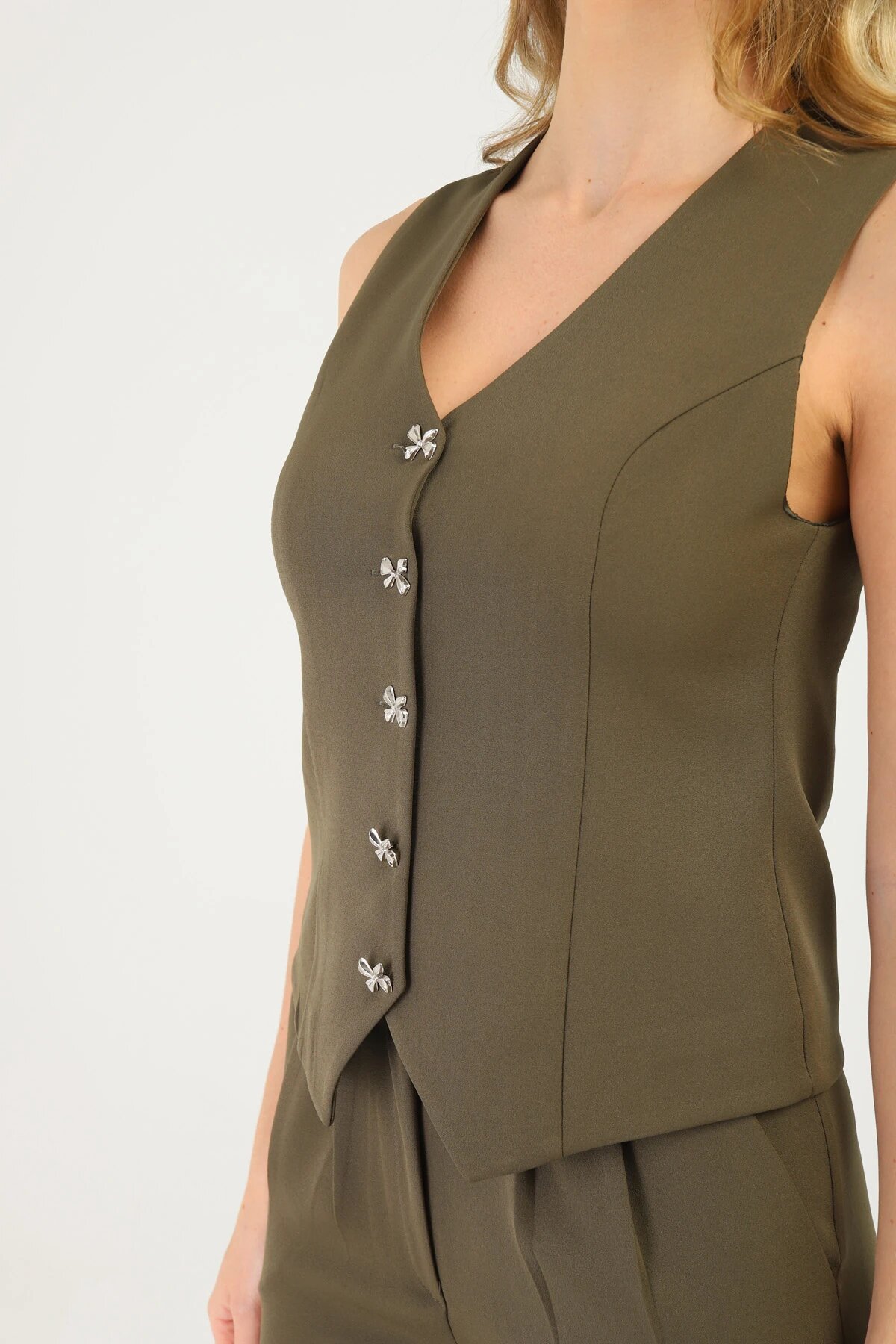 Vest Trousers Set - Khaki - Milamia