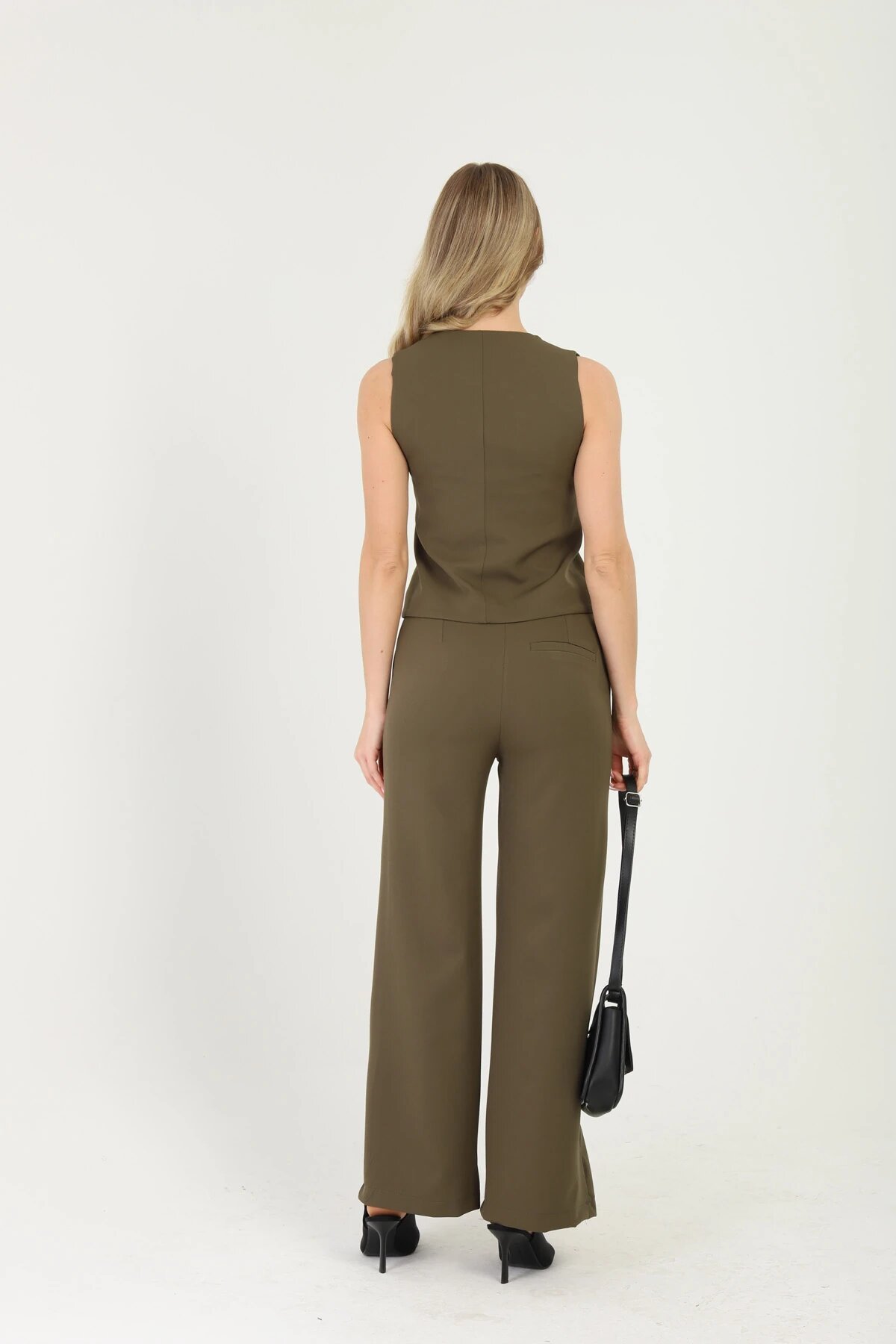 Vest Trousers Set - Khaki - Milamia