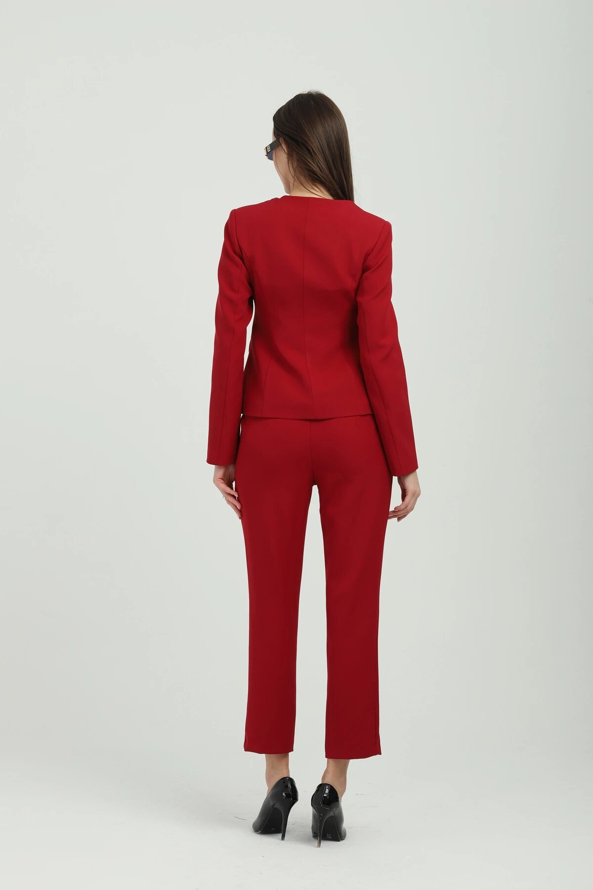 Gold Button Two-Piece Set - Pomegranate Flower - Milamia