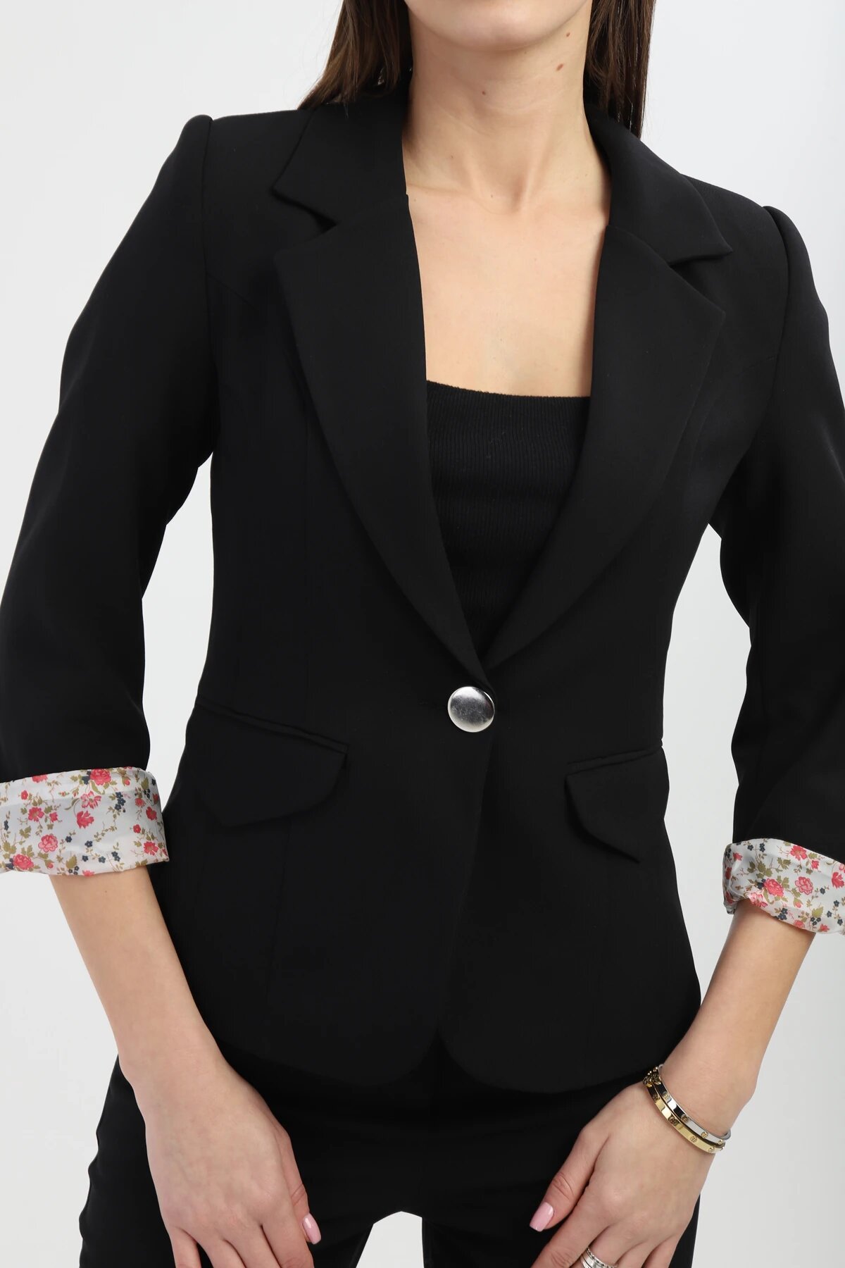 Flared Leg Two-piece Set - Black - Milamia