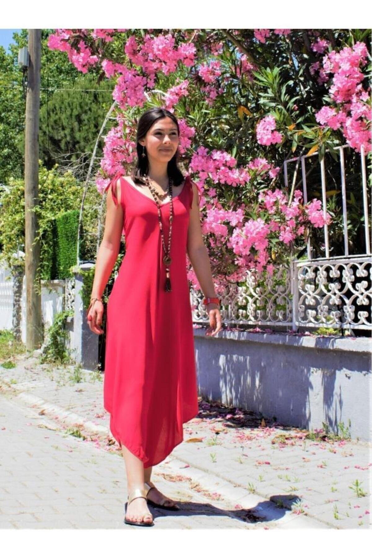 Loose Asymmetric Pocket Culotte Jumpsuit - Red - Pasaklı Giyim
