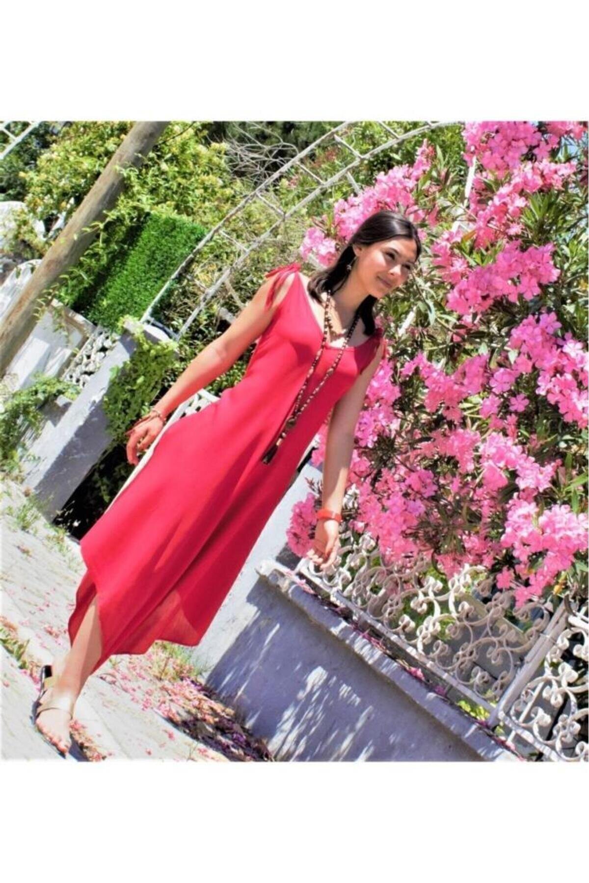 Loose Asymmetric Pocket Culotte Jumpsuit - Red - Pasaklı Giyim
