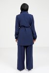 Lacivert Ceketli Pantolonlu Tesettür Takım