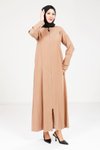 Sporty Stitched Abaya - Mink