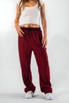 Bordo Fitilli Baggy Pantolon