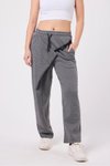 Gri Sokak Tarzı Baggy Kuşaklı Pantolon