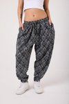 Gümüş Baskılı Spor Baget Pantolon