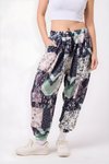 Sporty Shalwar Printed Pants - Navy Blue