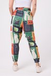 Renkli Baskılı Spor Şalvar Bürümcük Pantolon