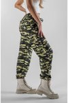 Renkli Dijital Baskı Kamuflaj Jogger Pantolon