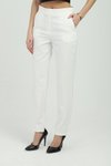 Beyaz Yüksek Bel Pantolon