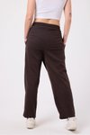 Kahverengi Sokak Tarzı Baggy Kuşaklı Pantolon