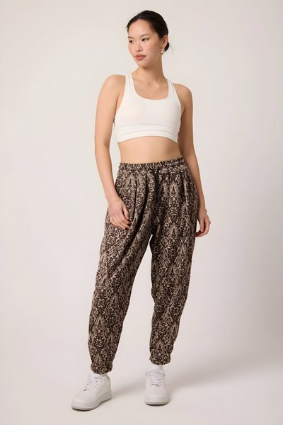 بنطلون شروال رياضي بيج جاكار منقوش