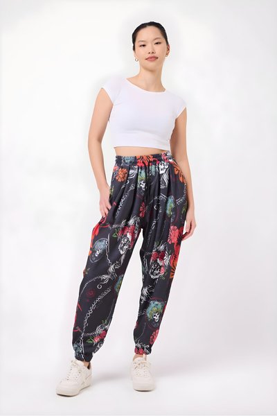 Shalwar Printed Seersucker Pants - Multi-Color