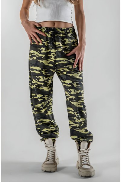 Jogger Camouflage Digital Print Pants - Colorful