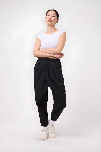 بنطلون هاكاما ساموراي ياباني أسود