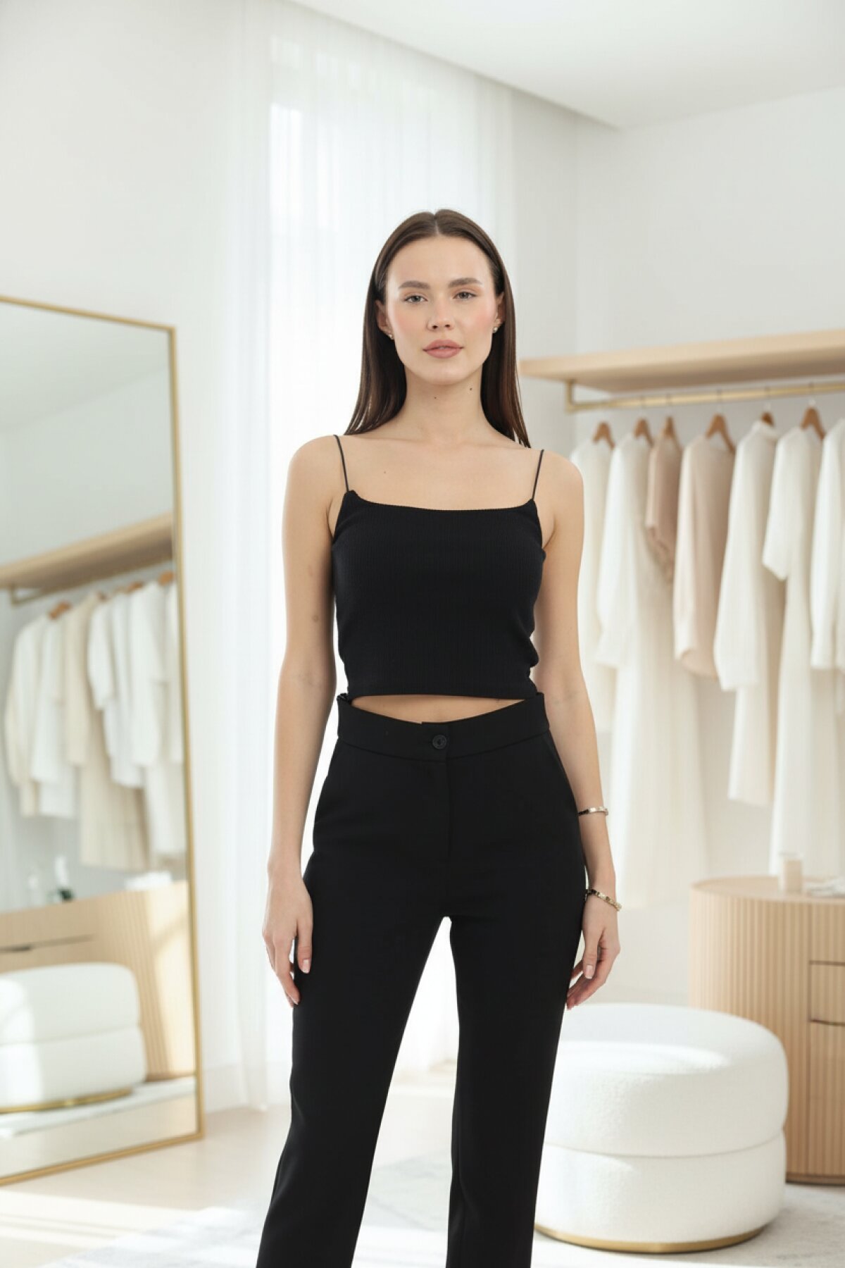 High-Waist Pants - Black - Milamia