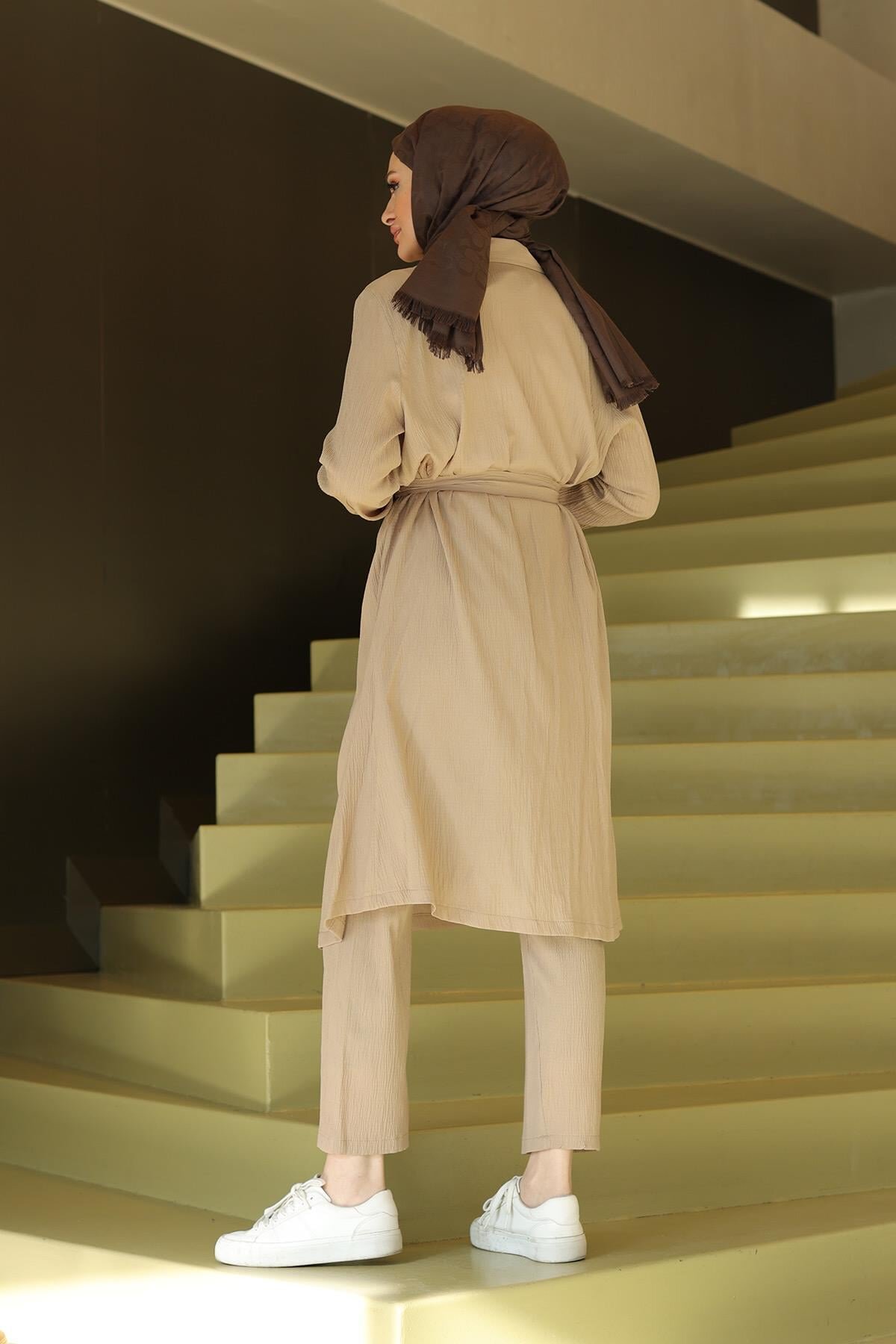 Moon Piece Detailed Modest Set - Mink - Misskayle