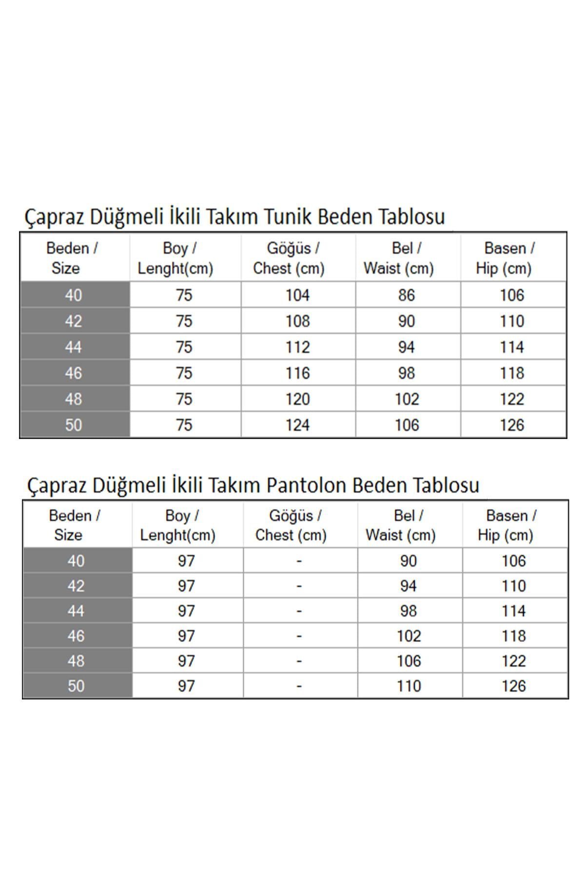 Gri Çapraz Düğmeli İkili Tesettür Takım - Modamihram