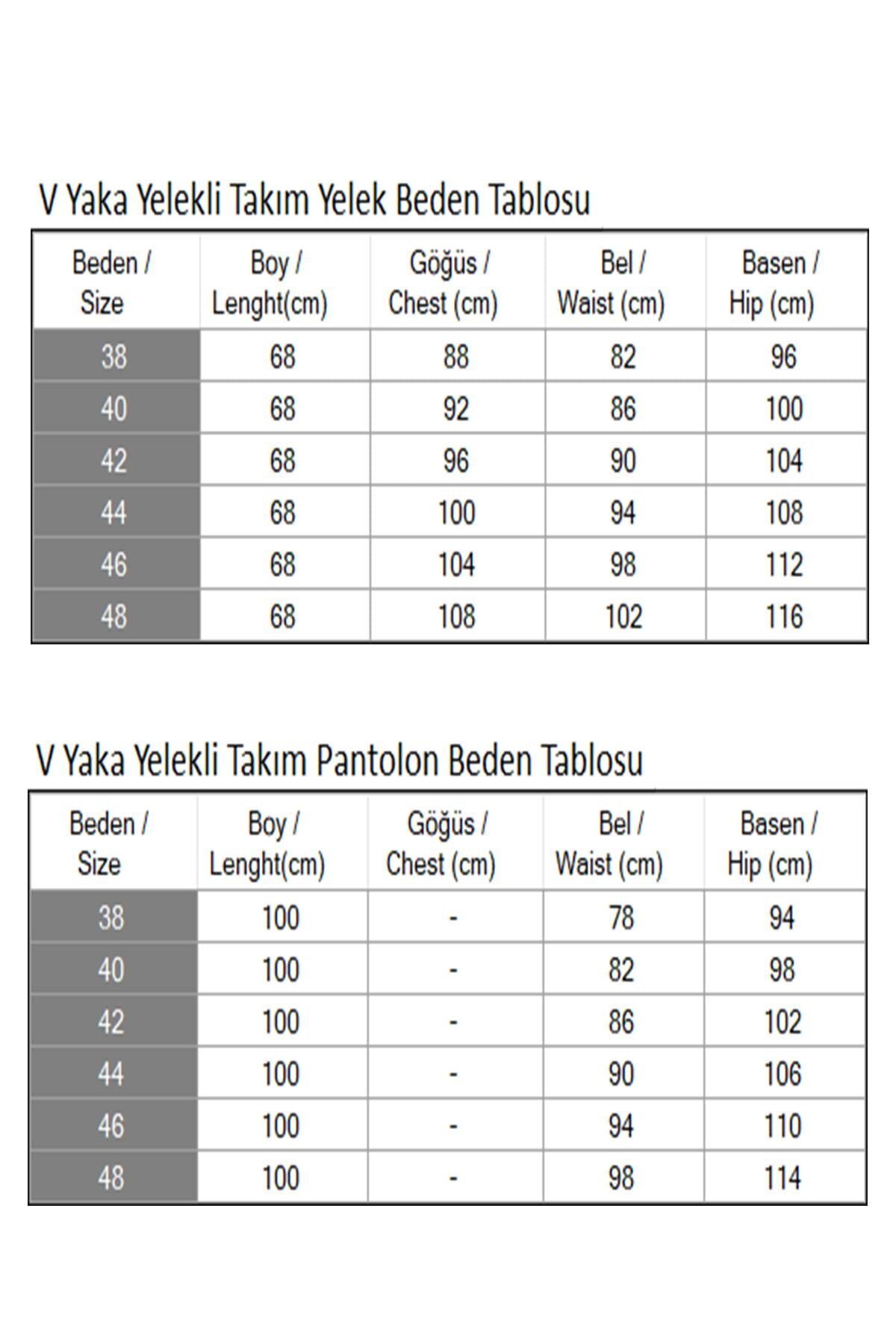Gri V Yaka Yelekli Tesettür İkili Takım - Modamihram