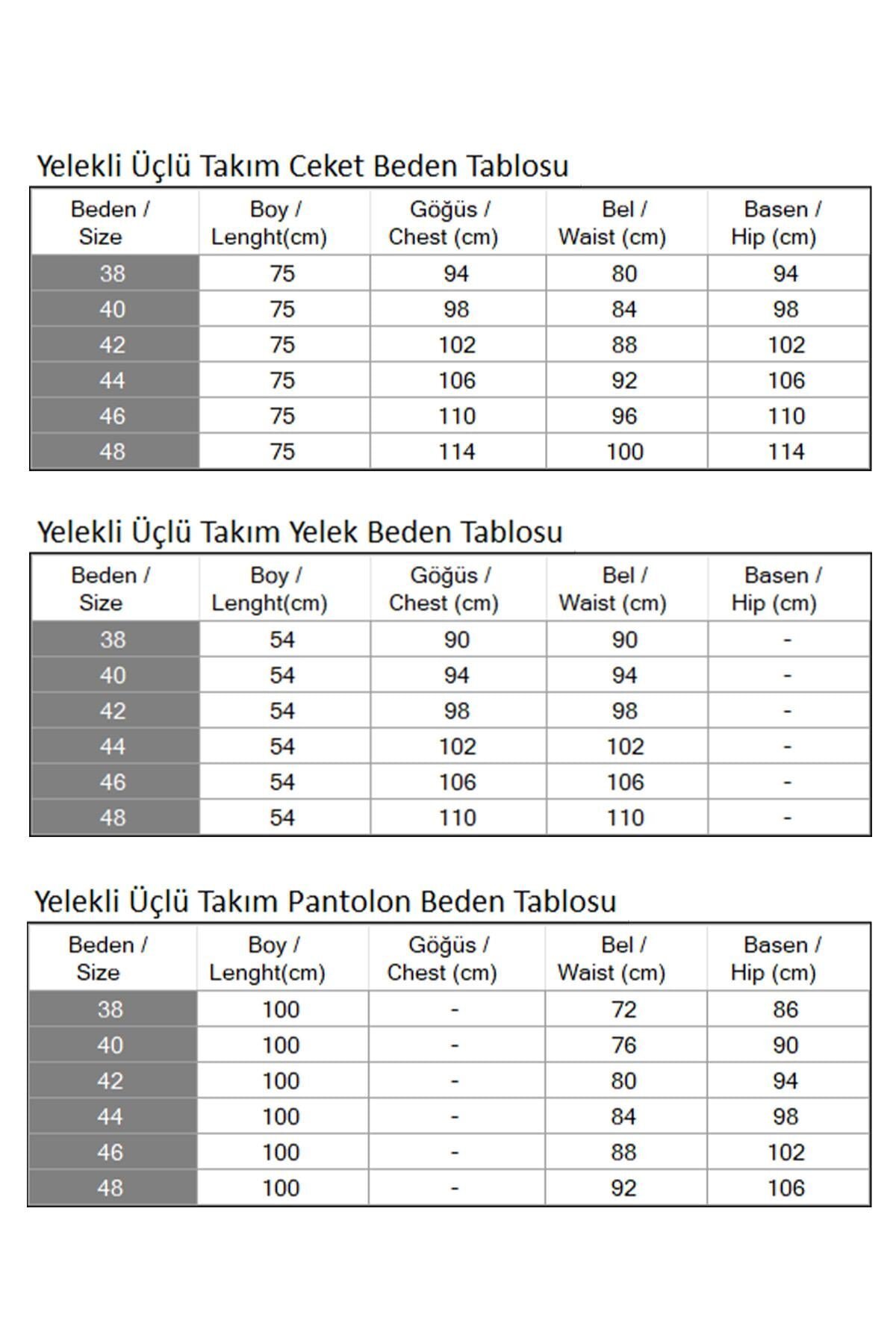 İndigo Yelekli Üçlü Tesettür Takım - Modamihram