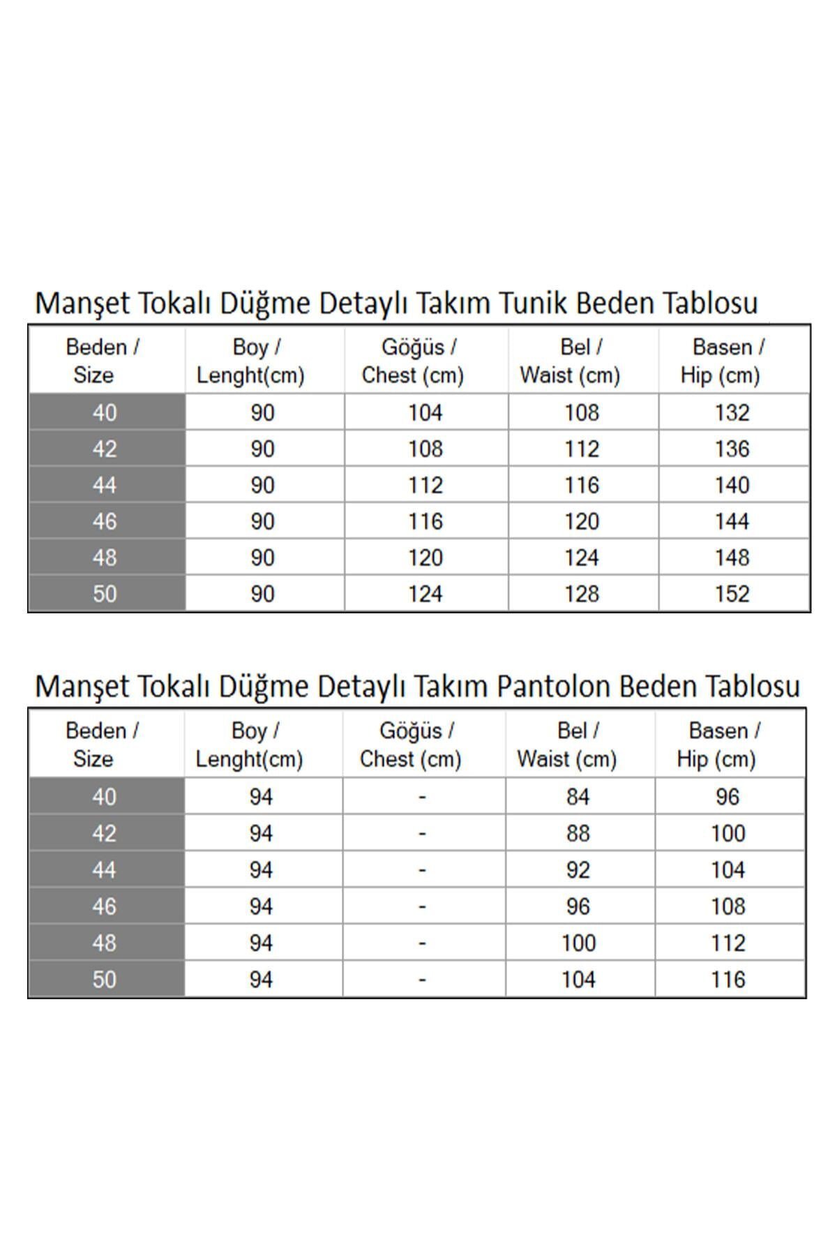 Siyah Toka ve Düğme Detaylı Tesettür İkili Takım - Modamihram
