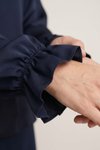 Lacivert Kloş İkili Etekli Tesettür Takım
